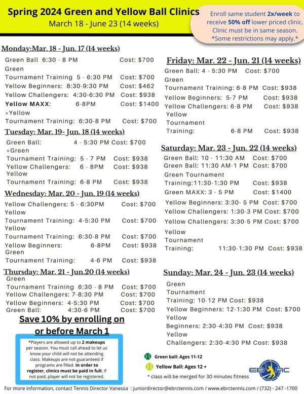 Tennis East Brunswick Racquet Club